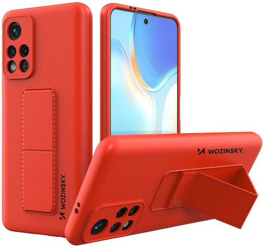 Wozinsky Kickstand Back Cover Silicon Roșu (Redmi 10 / 10 2022 )
