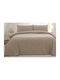 MayHome Duvet Cover Set Cotton Double with 2 Pillowcases 200x240 Beige