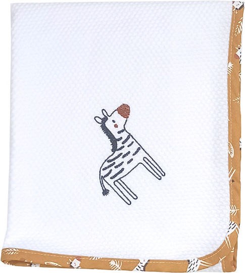 Baby Star Kenya Pânză de Înfășat Alb 80x80εκ.