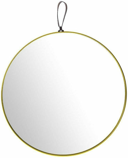 Iliadis Wandspiegel mit Gold Metallisch Rahmen Durchmesser 40cm 1Stück