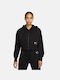 Nike Air Women's Cropped Hooded Fleece Cardigan Black