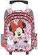 Gim Minnie Best Life School Bag Trolley Elementary, Elementary Fuchsia with Water Bottle Holder 27Liters