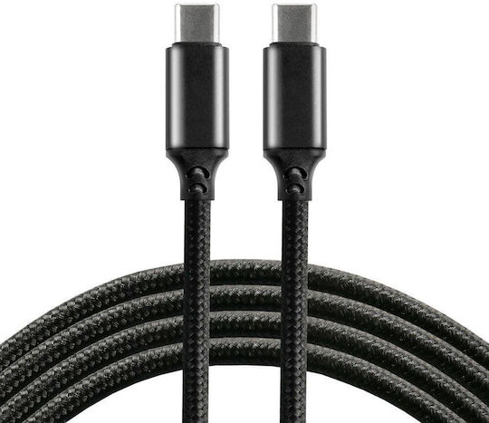 everActive CBB-1PD5 Плетена USB 2.0 Кабел USB-C мъжки - USB-C мъжки 100W Черен 1м