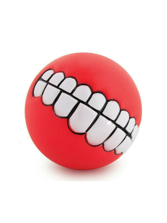 Smiley Μπάλα Παιχνίδι Σκύλου 7εκ. Κόκκινη 1τμχ