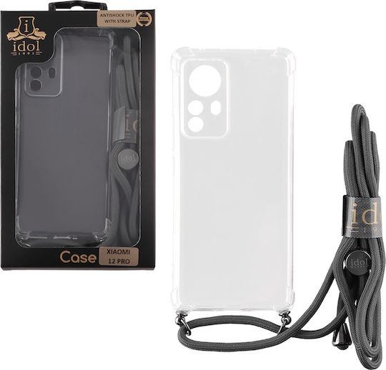 Idol 1991 Antishock Strap Back Cover Σιλικόνης με Λουράκι Διάφανο (Xiaomi 12 Pro)