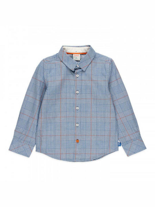 Boboli Kids Checked Shirt Light Blue