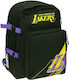 Back Me Up NBA Los Angeles Lakers School Bag Backpack Elementary, Elementary Multicolour with Water Bottle Holder 20Liters