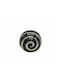 Art et Lumiere Decorative Ball made of Ceramic Material Black-Silver 9.5x9.5x8.5cm 1pcs