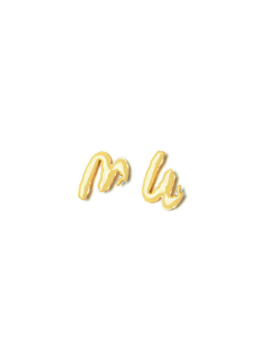 Milkwhite Logo Earrings Yellow