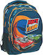 Gim Hot Wheels School Bag Backpack Elementary, Elementary Multicolour with Water Bottle Holder 27Liters