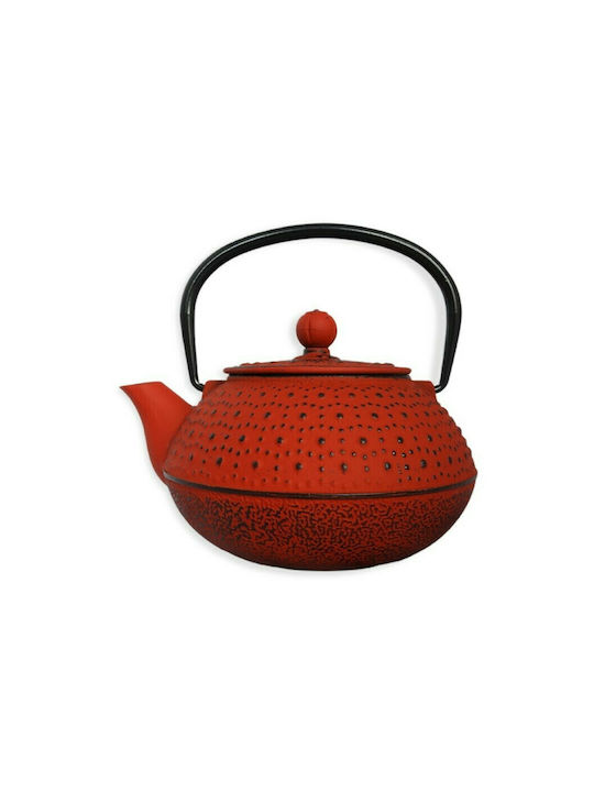 Arare Cast Iron Teapot with Filter Red 800ml