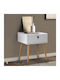 Pauline Wooden Bedside Table 45x35x61cm