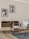 Birou Number Sonoma din Lemn / Alb / Gri 120x48x120cm