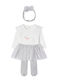 Mayoral Set Babystrampler Langärmliges mit Rock Gray 4Stück