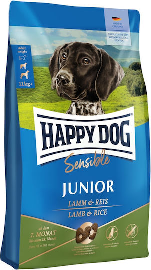 Happy Dog Junior 4kg Dry Food Gluten-Free for Puppies with Lamb and Rice