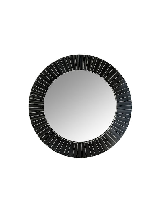 Καθρέπτης Τοίχου με Μαύρο Πλαστικό Πλαίσιο Mήκους 50cm