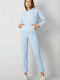 Rue Paris Set Women's Sweatpants Light Blue