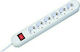Bachmann Smartline 6 Πολύπριζο 6 Θέσεων με Διακόπτη και Καλώδιο 1.5m