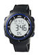 Jaga Digital Men's Watch Battery with Rubber Strap Black / Blue