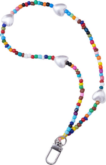 Hurtel String Beads Hearts Λουράκι Λαιμού για Κινητά Πολύχρωμο