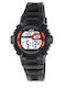Jaga Digital Men's Watch 40mm Chronograph Battery with Rubber Strap Black/Red