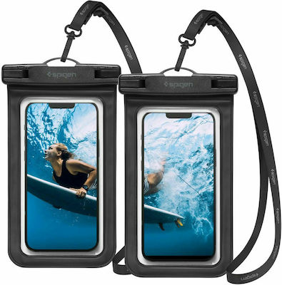 Spigen A601 2-Pack Wasserdichtes Gehäuse bis 6.9" Schwarz AMP04523