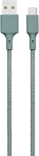 BigBen Connected Braided USB 2.0 to micro USB Cable Πράσινο 2m (JGCBLCOTMIC2MNG)