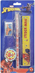Spiderman Spiderman with Pencil Sharpener Eraser and Ruler