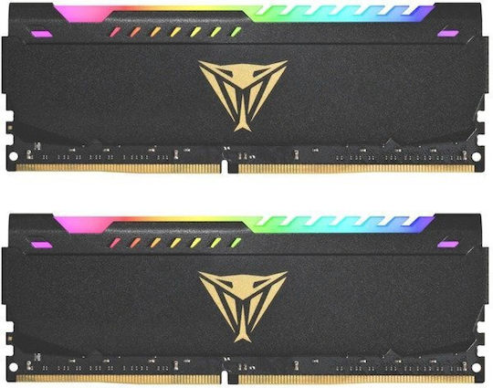 Patriot Viper Steel RGB 32GB DDR4 RAM с 2 модула (2x16GB) и Скорост 3600 за Настолен Компютър