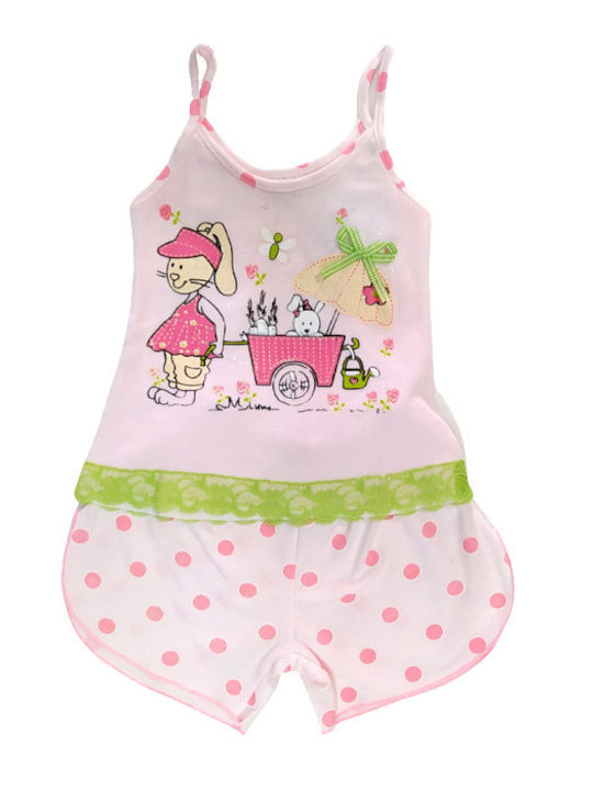 Baby Zug Pyjama Hase Rosa