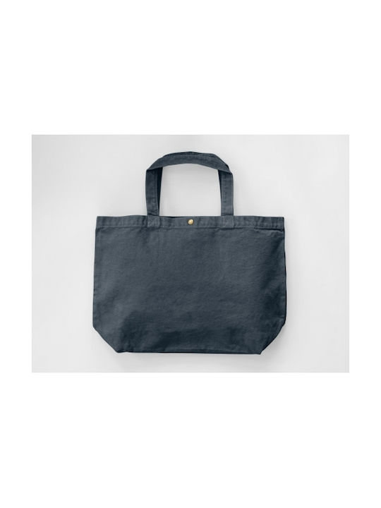 Geantă mare de cumpărături din bumbac 46x31x12 cm | Shopper mare din pânză | CA-4631 LCS Denim