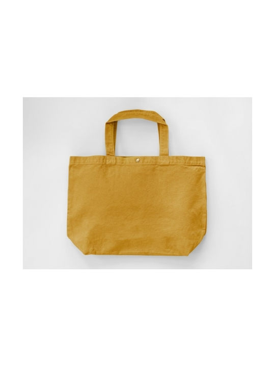 Geantă mare de cumpărături din bumbac 46x31x12 cm | Shopper mare din pânză | CA-4631 LCS Lemon Curry