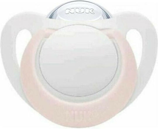 Nuk Genius Orthodontic Pacifier Silicone with Case White / Pink for 0-6 months