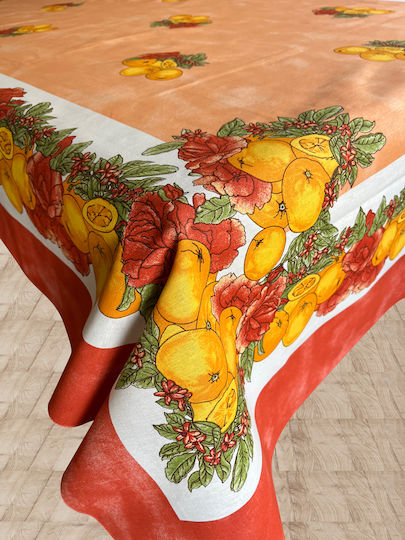 Palatex Tablecloth Cornsilk Red 140x240cm