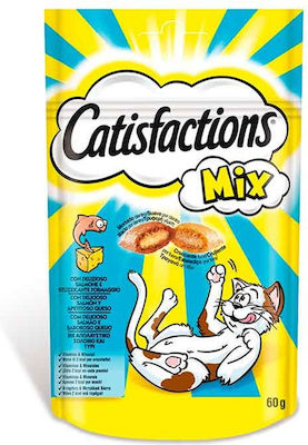 Catisfactions Mix Λιχουδιές Σνακ με Τυρί για Γάτα 60gr