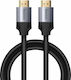 Baseus Enjoyment Geflochten Kabel HDMI-Stecker - HDMI-Stecker 0.75m Gray