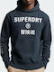 Superdry Code Core Sport Hanorac pentru bărbați cu glugă și buzunare Eclipse Navy