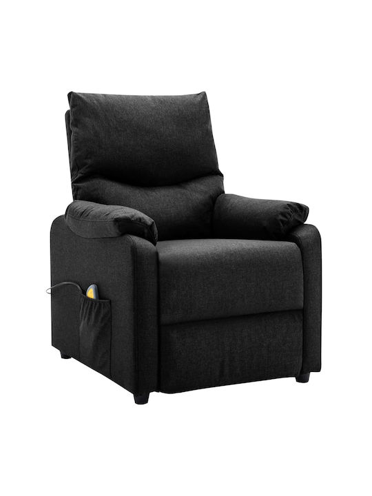 Fotoliu Relax Masaj cu Puf Neagră 71.5x93x98cm