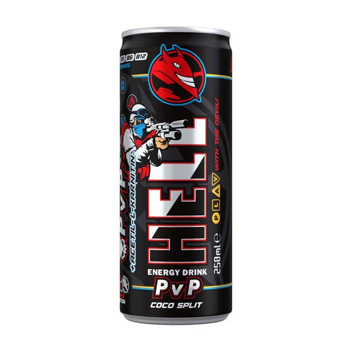 Hell PvP Coco Split Energy Drink με Ανθρακικό Κουτί 24x250ml | Skroutz.gr