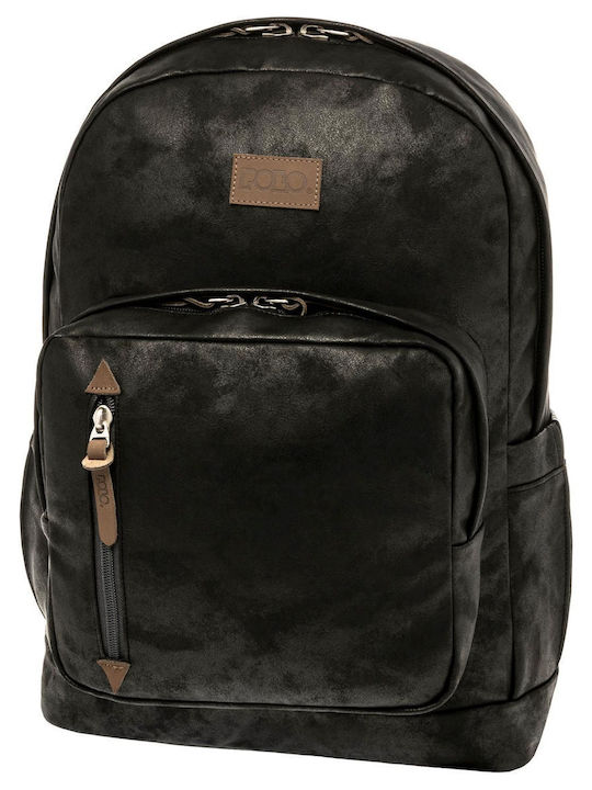 Polo School Bag Backpack Junior High-High School in Black color