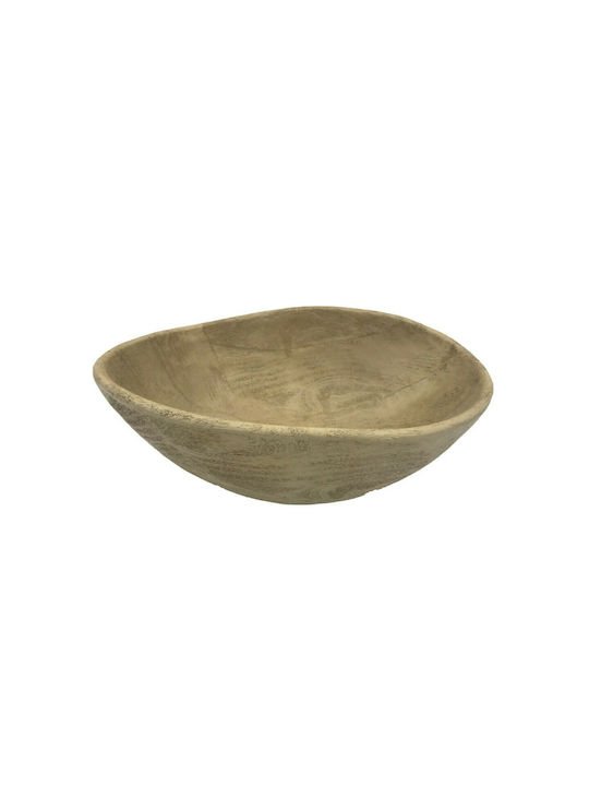 InTheBox Kesu Διακοσμητικό Μπωλ Πολυρητίνης Καφέ 34x25.5x14cm