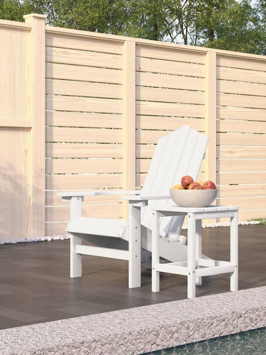 Garten- und Outdoor-Möbelsets für kleine Außenbereiche Adirondack 2 Stück Weiß