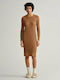 Gant Midi Dress Knitted Brown