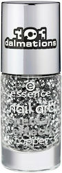 Essence Topper 22 Black Dress And White Tie Decorative Varnishes for Nails in Black Color 1pcs