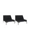 Zweisitziges Sofa Außenbereich Rattan mit Kissen 70x70x61cm
