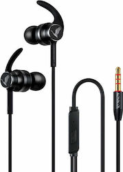 Koniycoi KJ907 In-ear Handsfree με Βύσμα 3.5mm Μαύρο