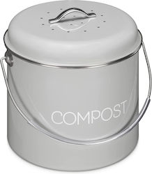 49642.2.22 Metallic Closed Type Composter 5lt Grey