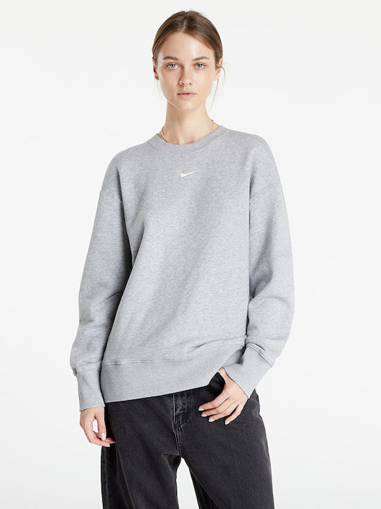 Nike Sportswear Phoenix Women's Long Fleece Sweatshirt Gray