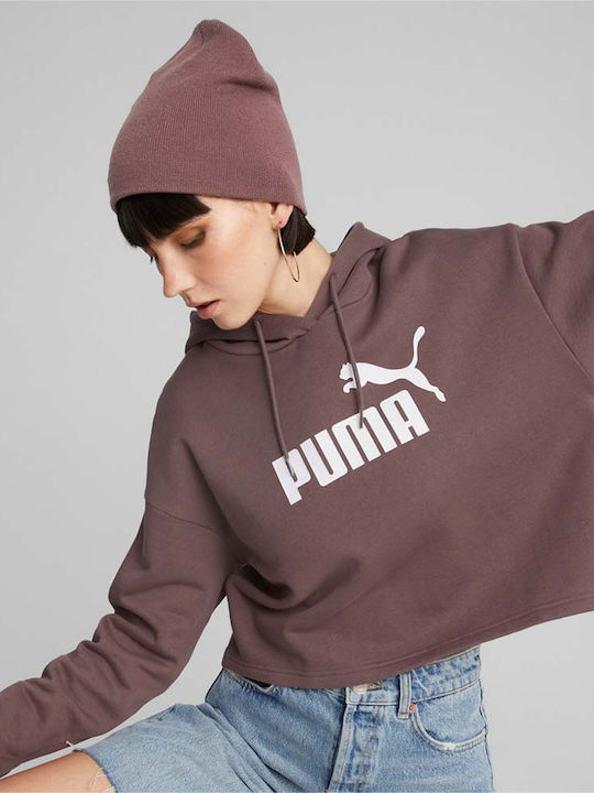 Puma Cropped Hanorac pentru Femei Cu glugă Maro