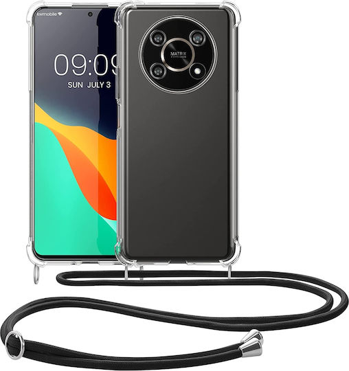 KWmobile Back Cover Σιλικόνης με Λουράκι Διάφανο (Honor Magic4 Lite)